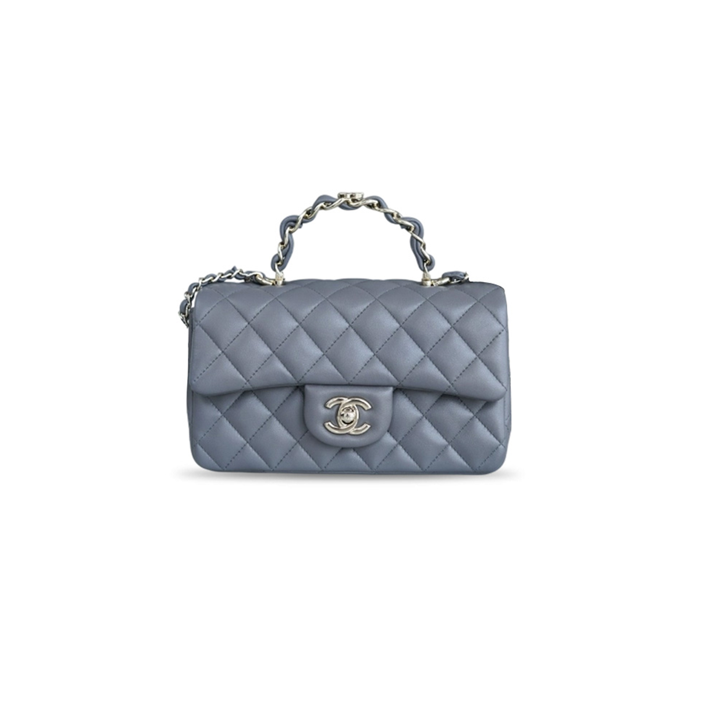 CHANEL 23K CC LOGO TOP HANDLE NEW MINI FLAP BAG (20*12*6cm)